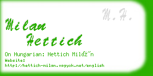 milan hettich business card